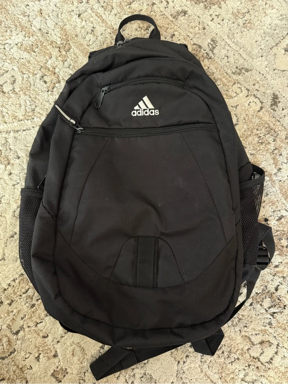 adidas Black Backpack with White Logo